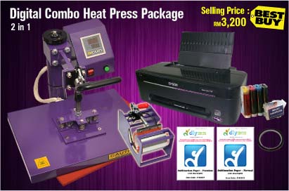 Digital Flat Heat Press Package With Mug Attachement