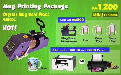 Digital Mug Press Package - Free 50 mugs & Save RM255